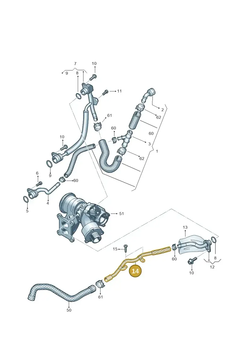 06K121085K — Volkswagen Tiguan 2.0 4Motion (2017-2024) diagram 746121520, position 14