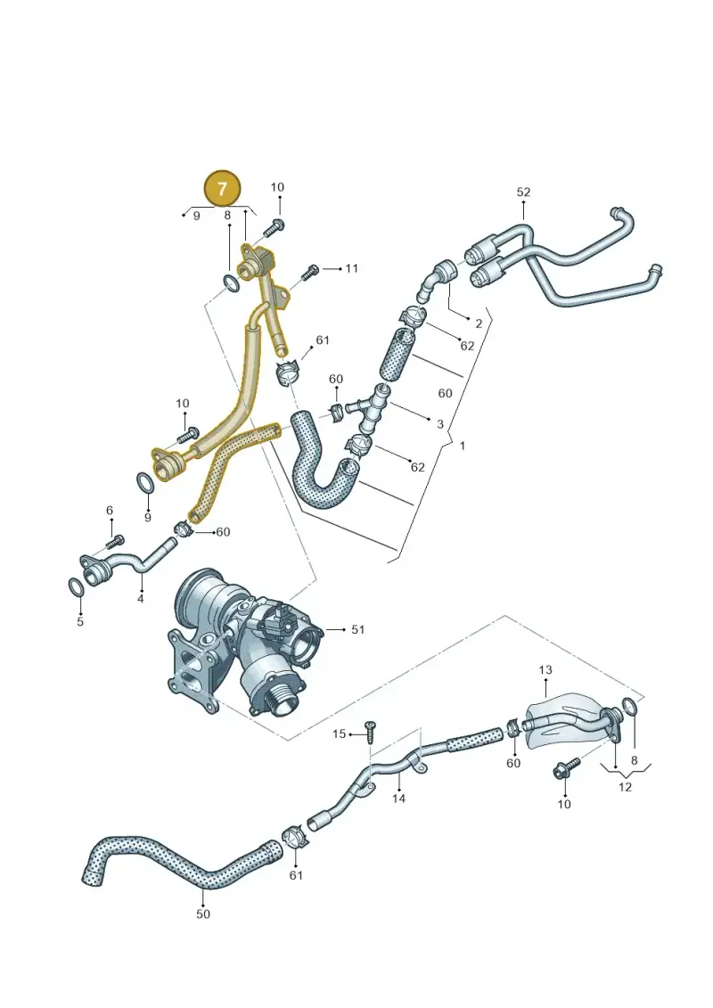 06K121497AQ — Volkswagen Touran 2,0 BlueMotion (2015-2024) diagram 745121270, position 7