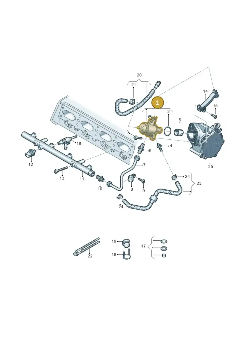 06K127028L — Volkswagen Touareg (2017-2025) diagram 439133100, position 1