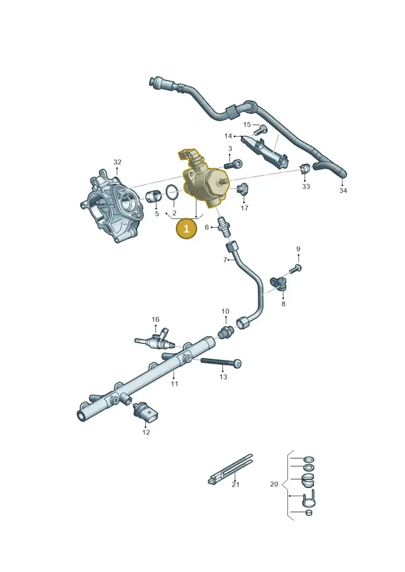 06K127028L — Audi A5 Sportback (2016-2025) diagram 798133240, position 1