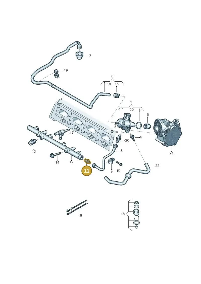 06K127065J — Volkswagen Tiguan 2.0 4Motion (2017-2024) diagram 833133620, position 11