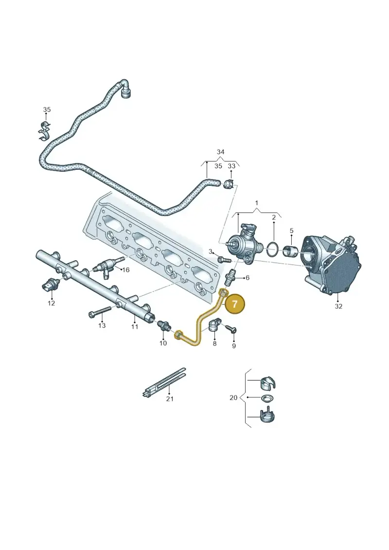 06K127501J — Volkswagen Tiguan 2.0 4Motion (2017-2024) diagram 745133220, position 7