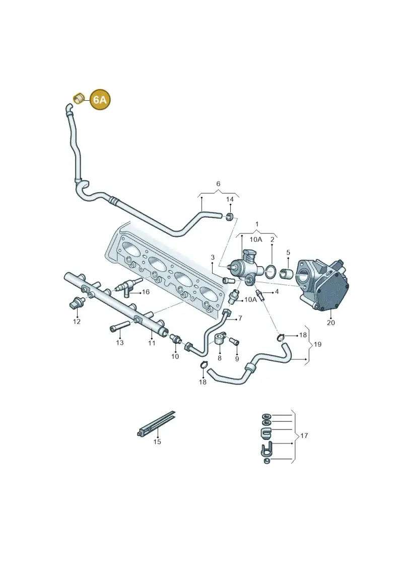 06K133184D — Volkswagen CC Fastback (2018-) diagram 826133050, position 6A