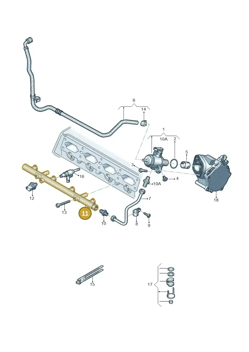 06K133317AB — Volkswagen Golf 2.0 BlueMotion (2019-2024) diagram 781133600, position 11
