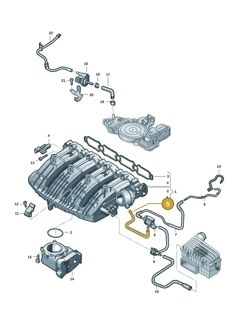 06K133595 — Volkswagen Passat estate (2023-) diagram 7t0133070, position 5