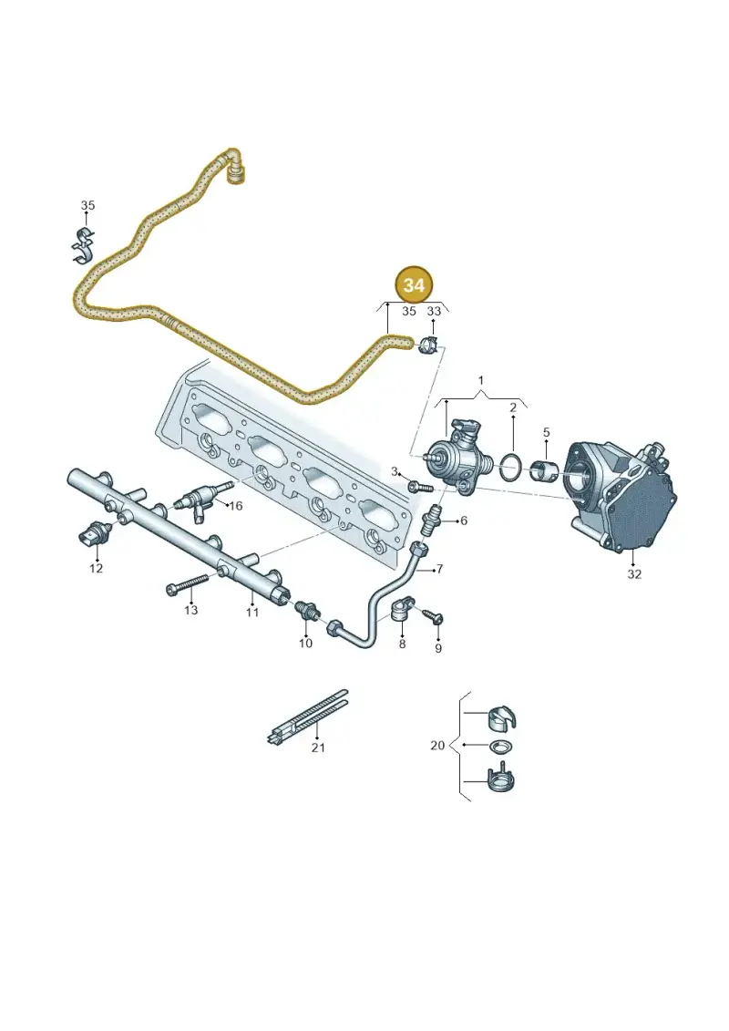 06K133986EB — Audi A3 Sportback (2016-2020) diagram 745133220, position 34