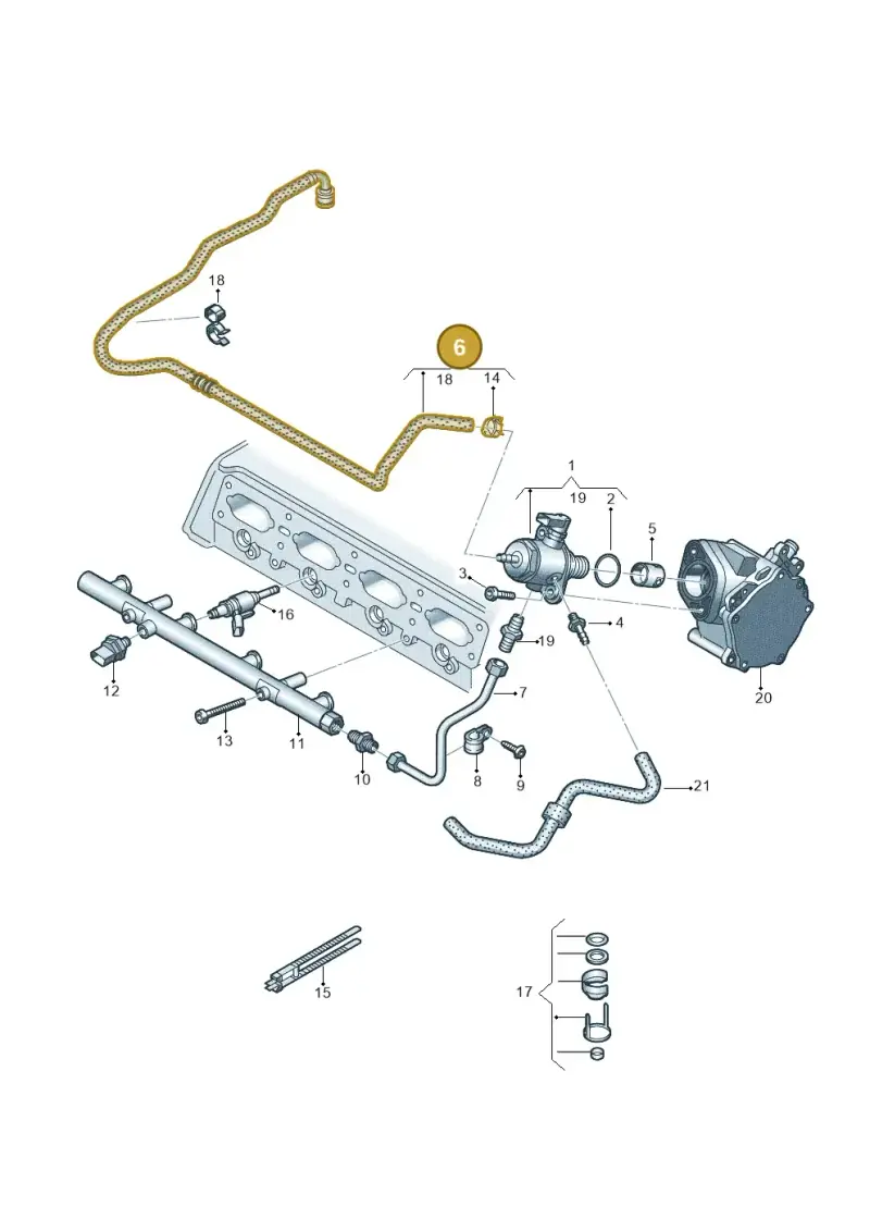 06K133986EB — Volkswagen Passat saloon (2014-2024) diagram 884133550, position 6