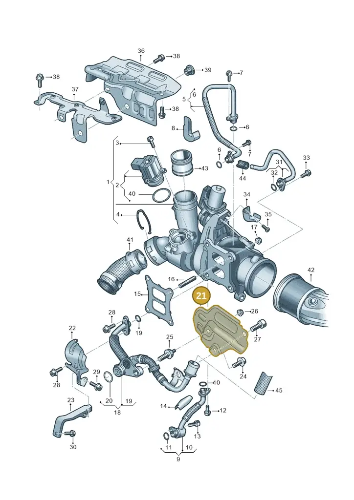 06K145326A — Volkswagen Beetle (2016-2019) diagram 786145530, position 21