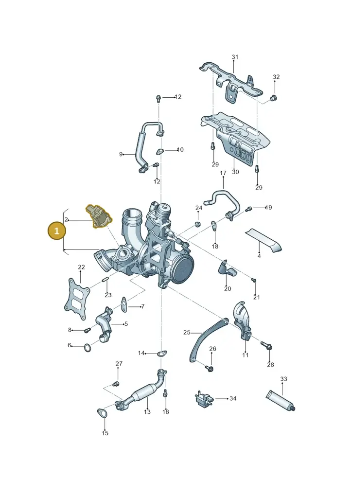 06K145721K — Volkswagen New beetle (2011-2016) diagram 692145610, position 1