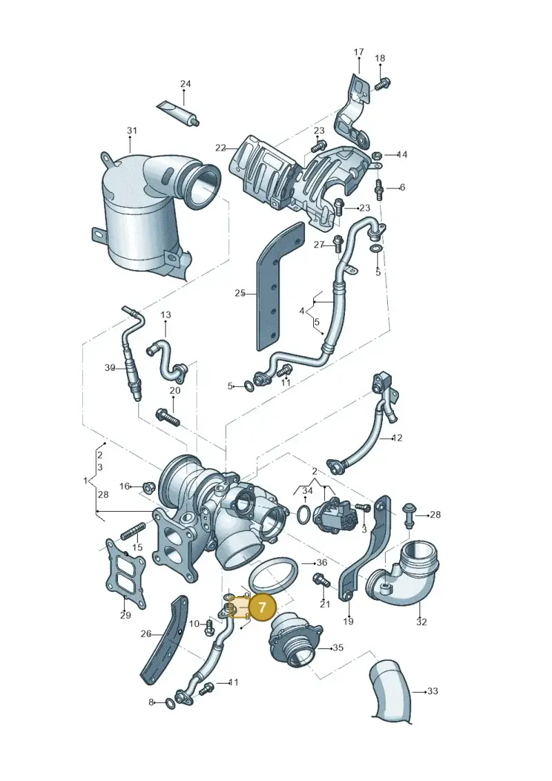 06K145735T — Volkswagen Golf 1.4 BlueMotion (2014-2017) diagram 496145520, position 7
