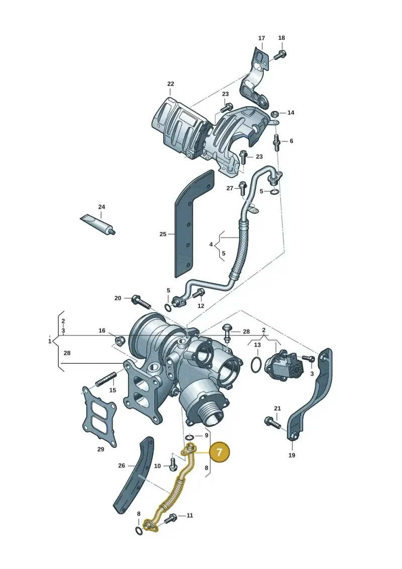 06K145735T — Volkswagen Tiguan 2.0 (2023-) diagram 3cm145300, position 7
