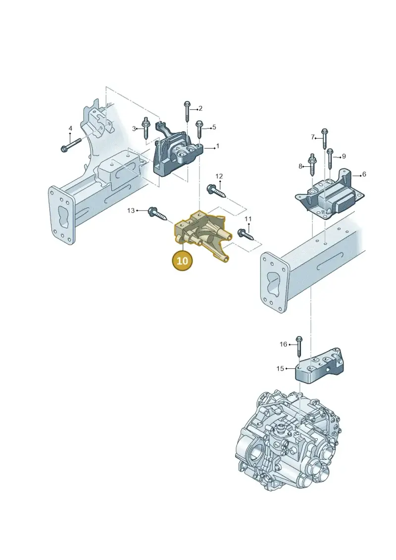 06K199207A — Volkswagen Golf 1.4 BlueMotion (2014-2017) diagram 746199300, position 10