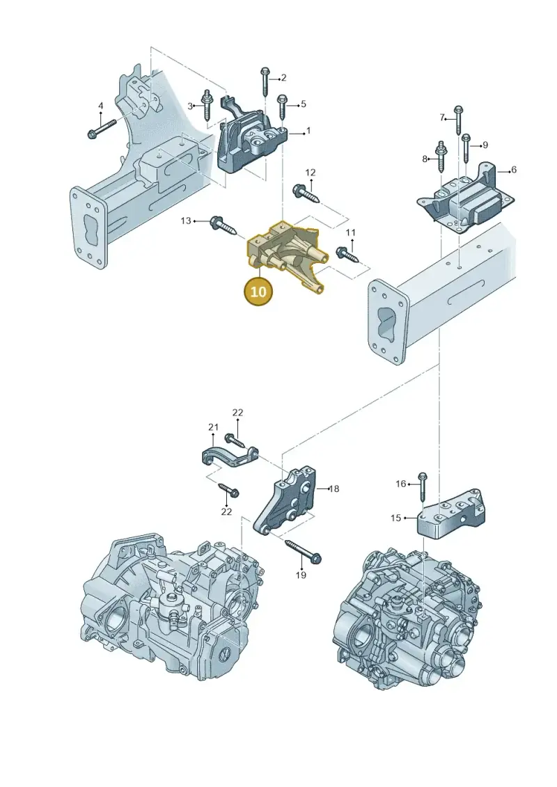 06K199207A — Volkswagen Golf 1.4 BlueMotion (2014-2017) diagram 746199650, position 10