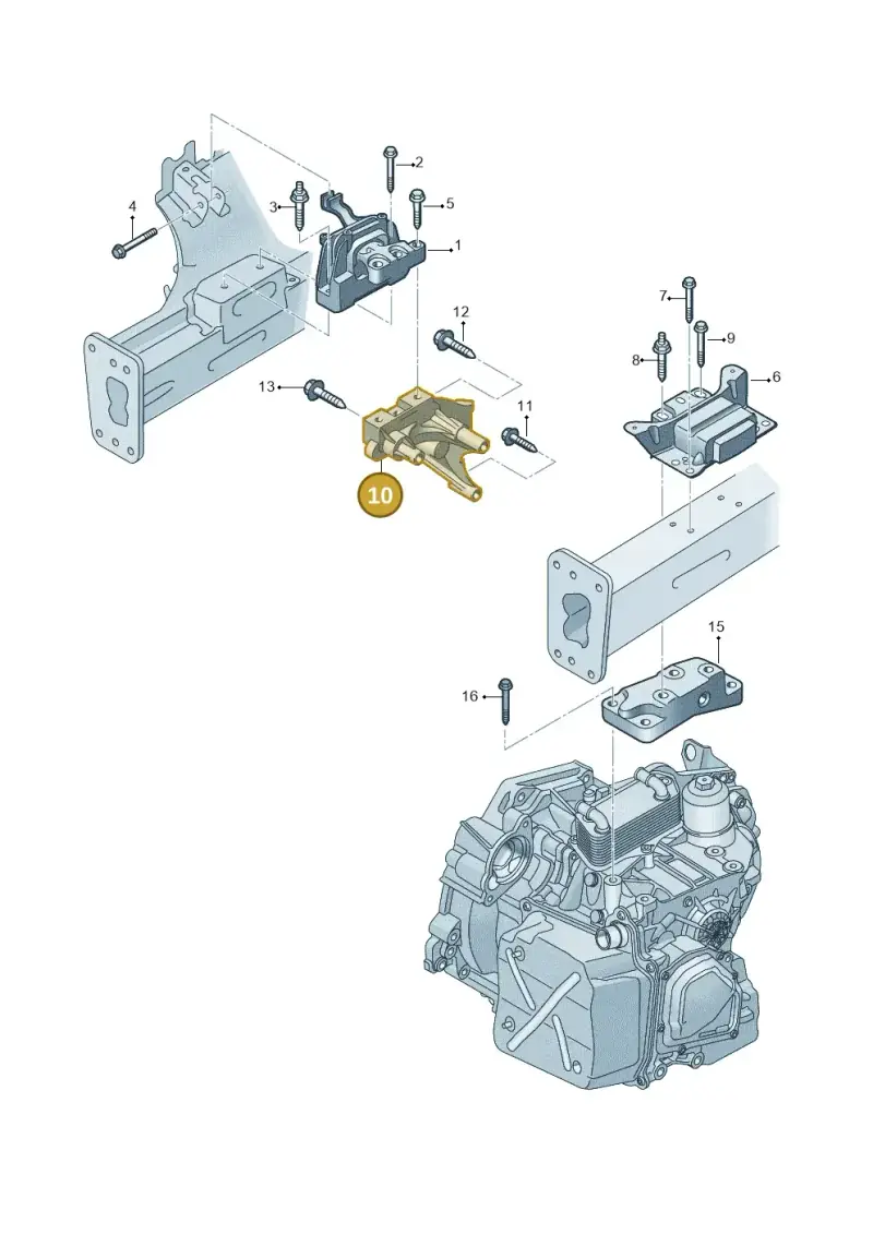06K199207A — Volkswagen Golf 2.0 (2016-2020) diagram 746199800, position 10