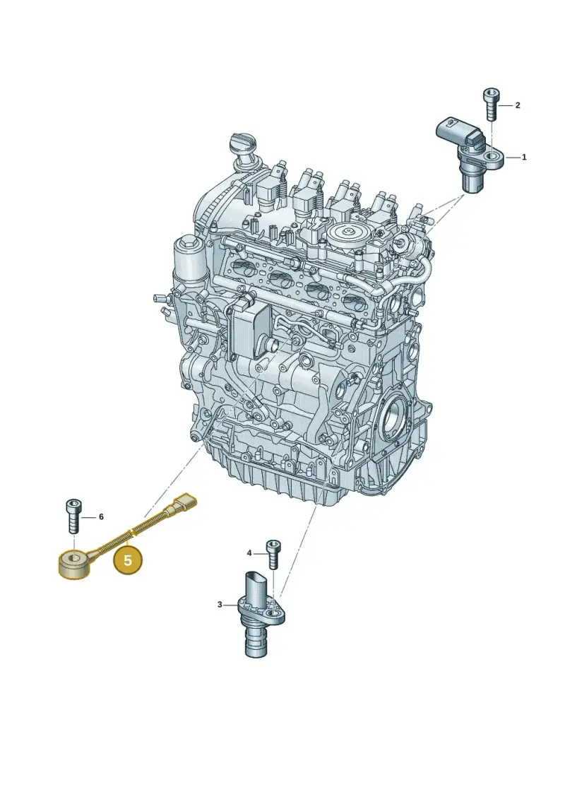06K905377E — Volkswagen Tiguan 2.0 (2023-) diagram 907601005, position 5