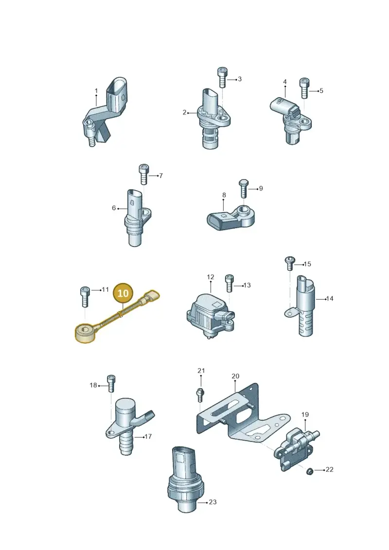 06K905377F — Volkswagen Tiguan 2.0 4Motion (2017-2024) diagram 833906030, position 10