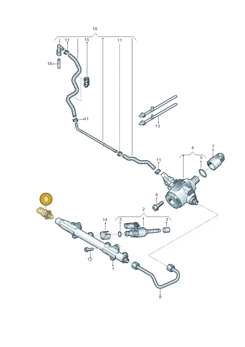06K906051C — Volkswagen Caddy kombi (2015-2020) diagram 745133100, position 9