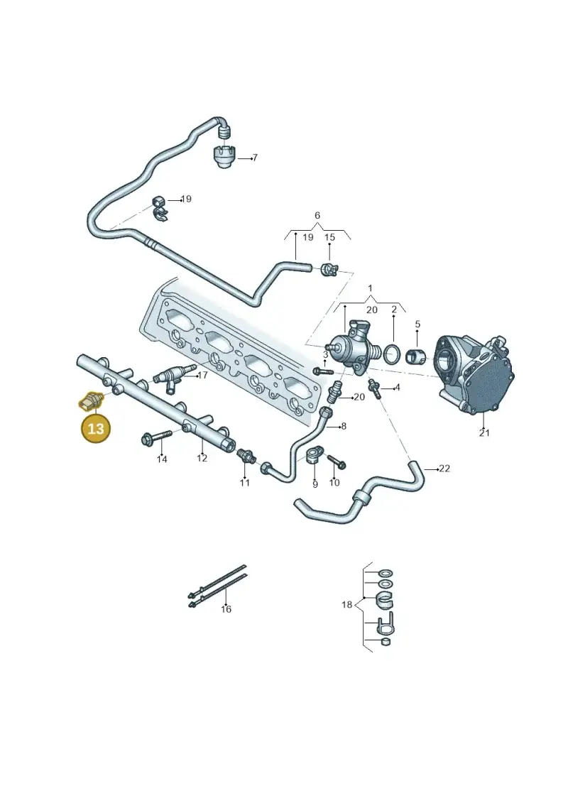 06K906051C — Volkswagen Tiguan 2.0 4Motion (2017-2024) diagram 833133620, position 13