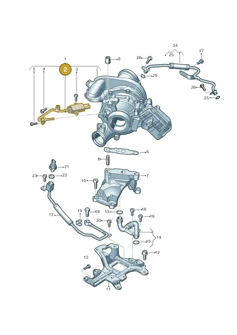 06K906341F — Volkswagen Touareg (2017-2023) diagram 439145550, position 2