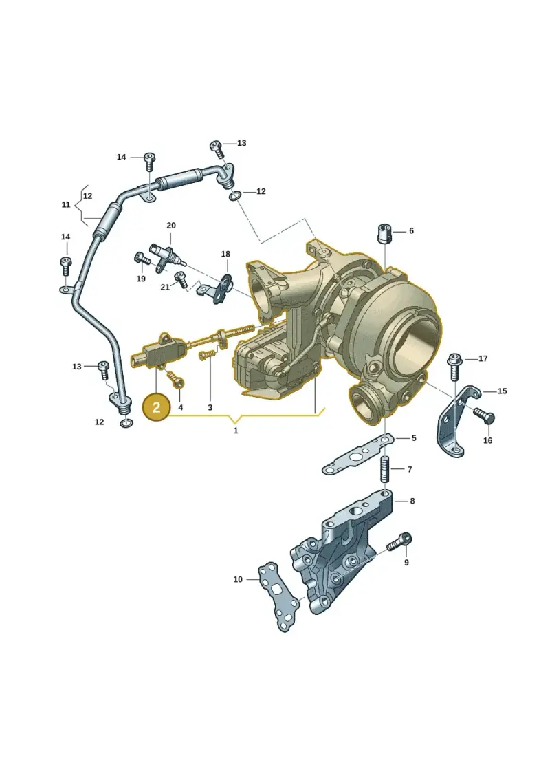 06K906341G — Volkswagen Touareg (2017-2023) diagram 439145555, position 2