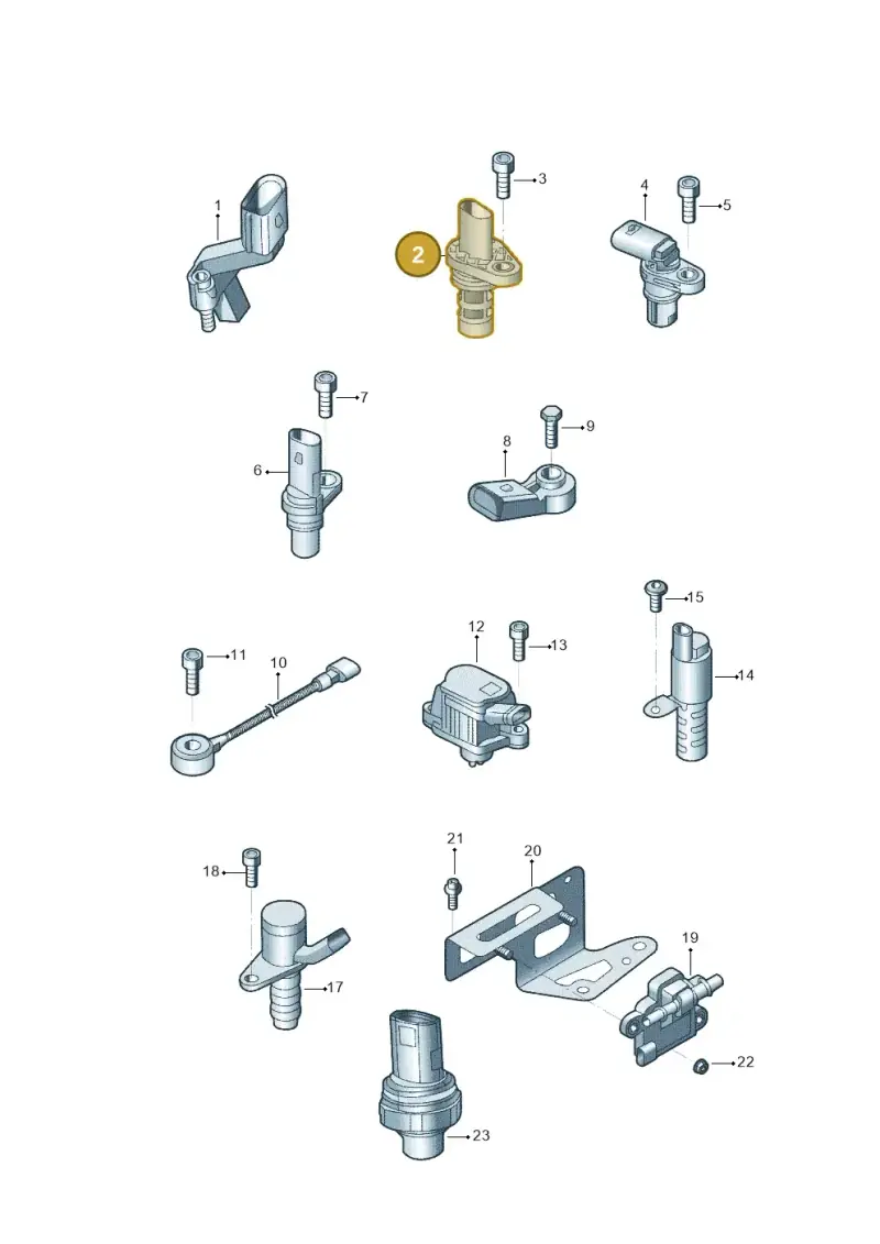 06K906433B — Volkswagen Tiguan 2.0 4Motion (2017-2024) diagram 833906030, position 2