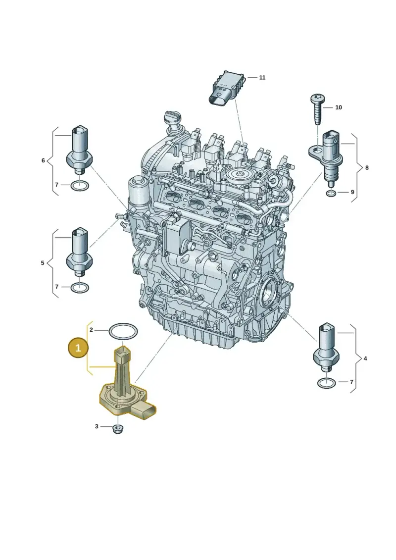 06K907637B — Volkswagen Tiguan 2.0 (2023-) diagram 907660005, position 1