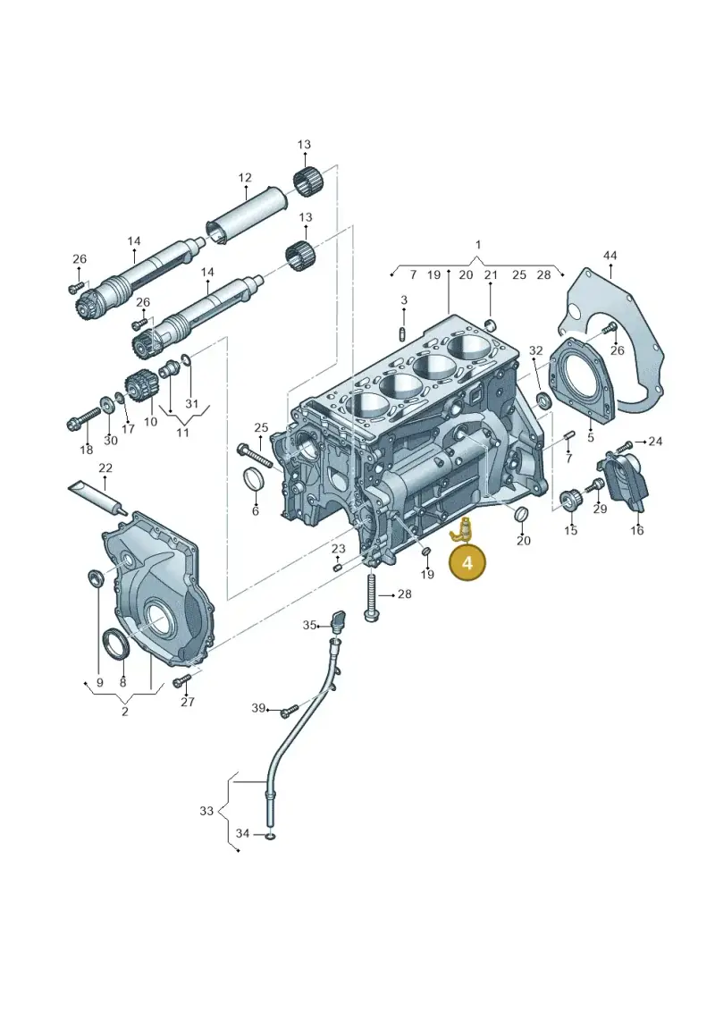 06L103154K — Volkswagen Tiguan 2.0 (2023-) diagram 746103100, position 4