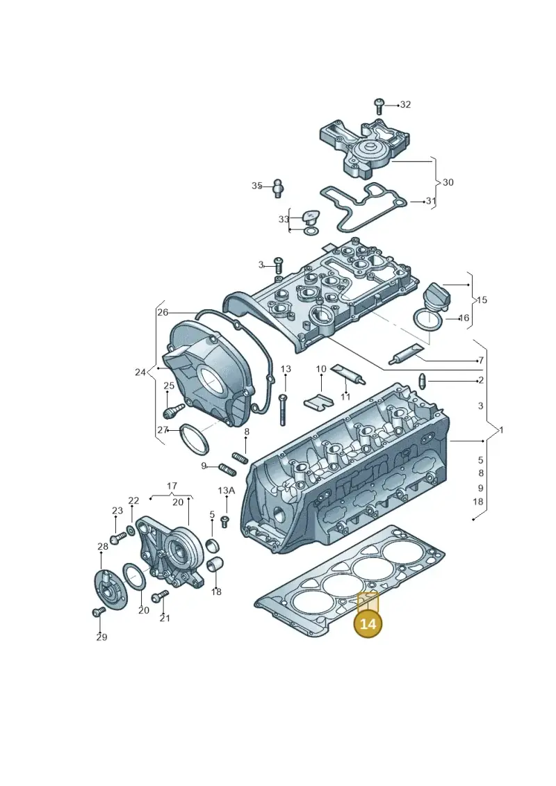 06L103383B — Volkswagen Tiguan 2.0 4Motion (2017-2024) diagram 789103042, position 14