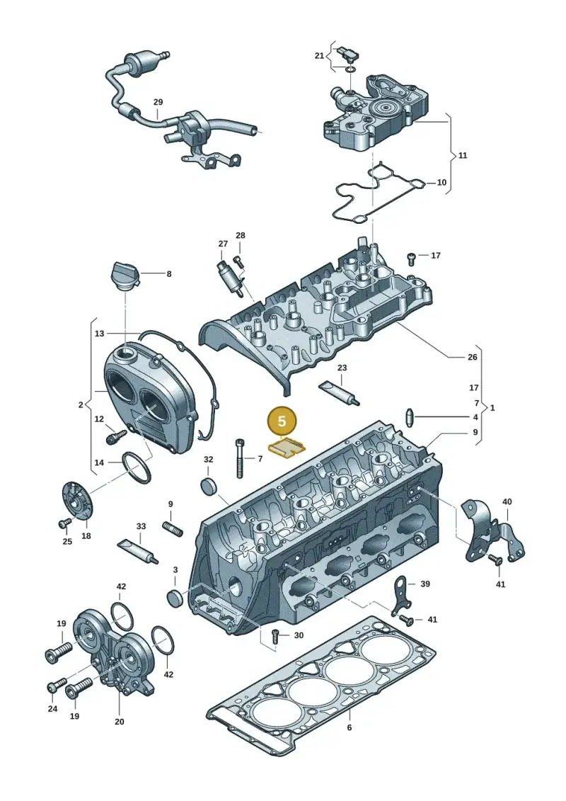06L103411A — Volkswagen Multivan (2021-) diagram 5h0103049, position 5