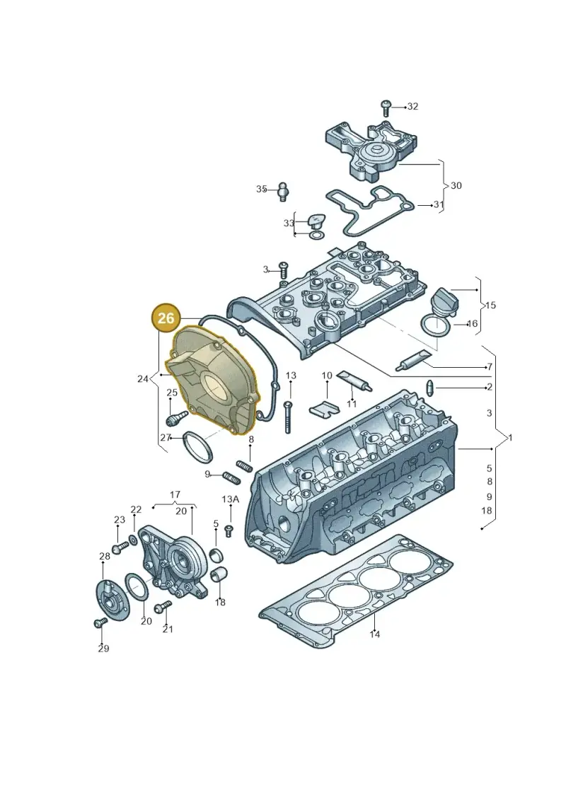 06L103483A — Volkswagen Tiguan 2.0 4Motion (2017-2024) diagram 789103042, position 26
