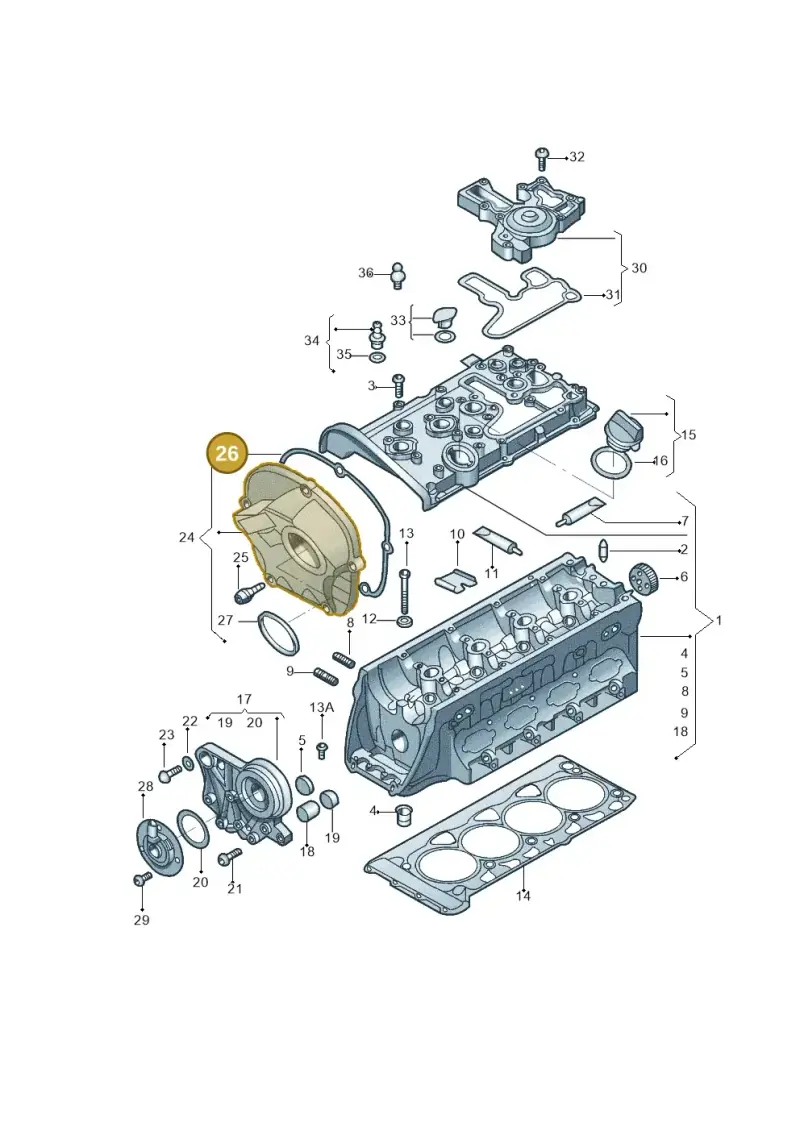 06L103483A — Volkswagen Beetle (2016-2019) diagram 789103440, position 26