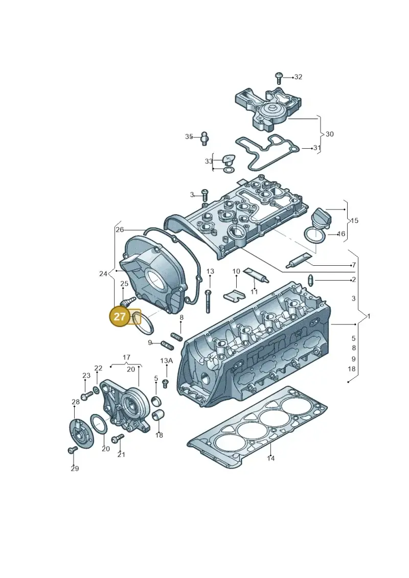 06L103583C — Volkswagen Tiguan 2.0 4Motion (2017-2024) diagram 789103042, position 27