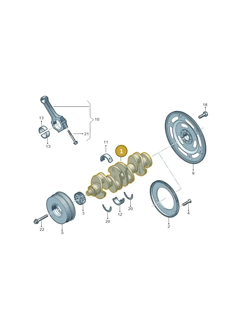 06L105101D — Volkswagen Touareg (2017-2023) diagram 439105004, position 1