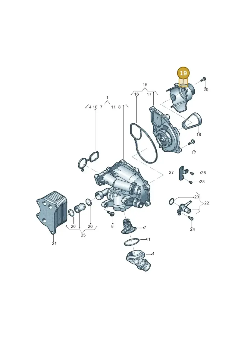 06L109121B — Volkswagen Tiguan 2.0 4Motion (2017-2024) diagram 692121010, position 19