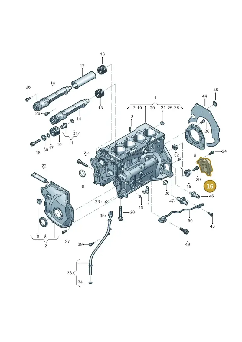06L109121B — Volkswagen Tiguan 2.0 4Motion (2017-2024) diagram 789103007, position 16