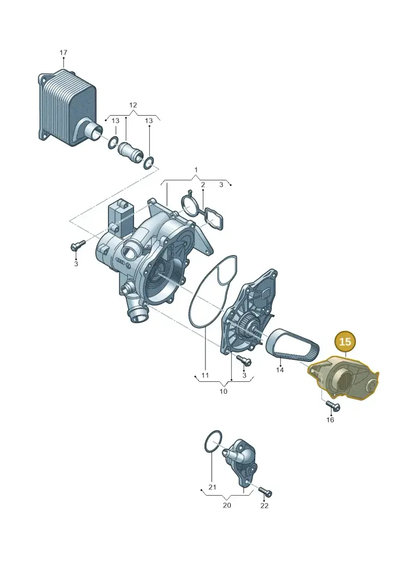 06L109121B — Volkswagen Tiguan 2.0 4Motion (2017-2024) diagram 724121030, position 15