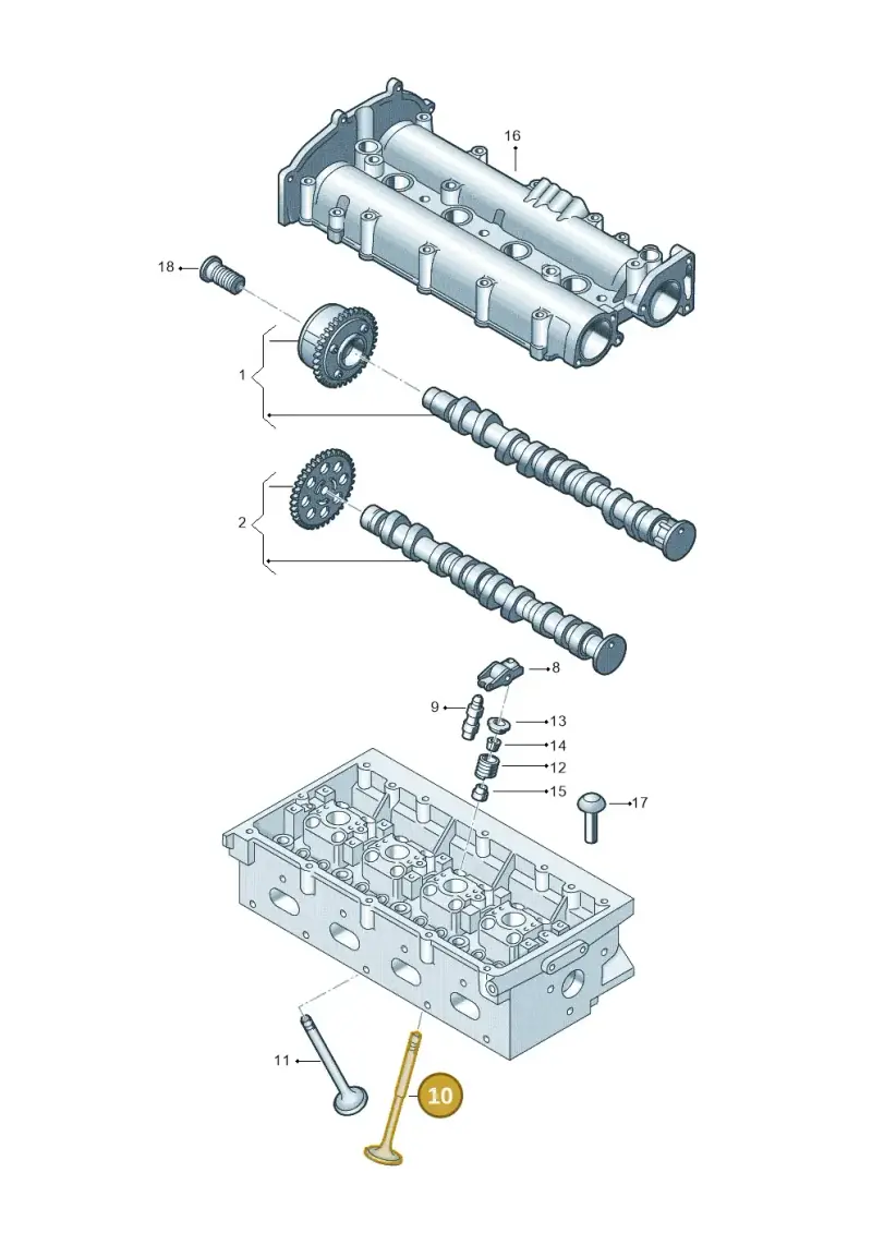 06L109601L — Volkswagen Passat saloon (2014-2024) diagram 670109030, position 10