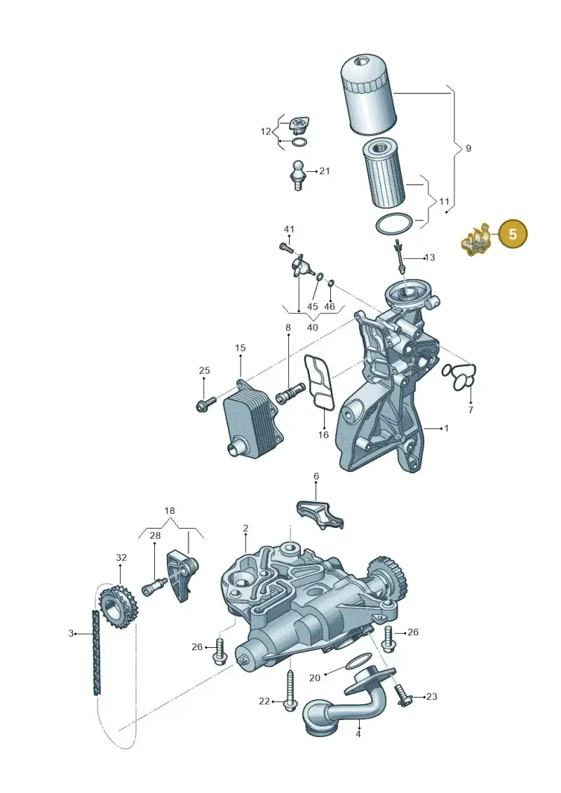 06L115261 — Volkswagen Passat estate (2023-) diagram 827115100, position 5