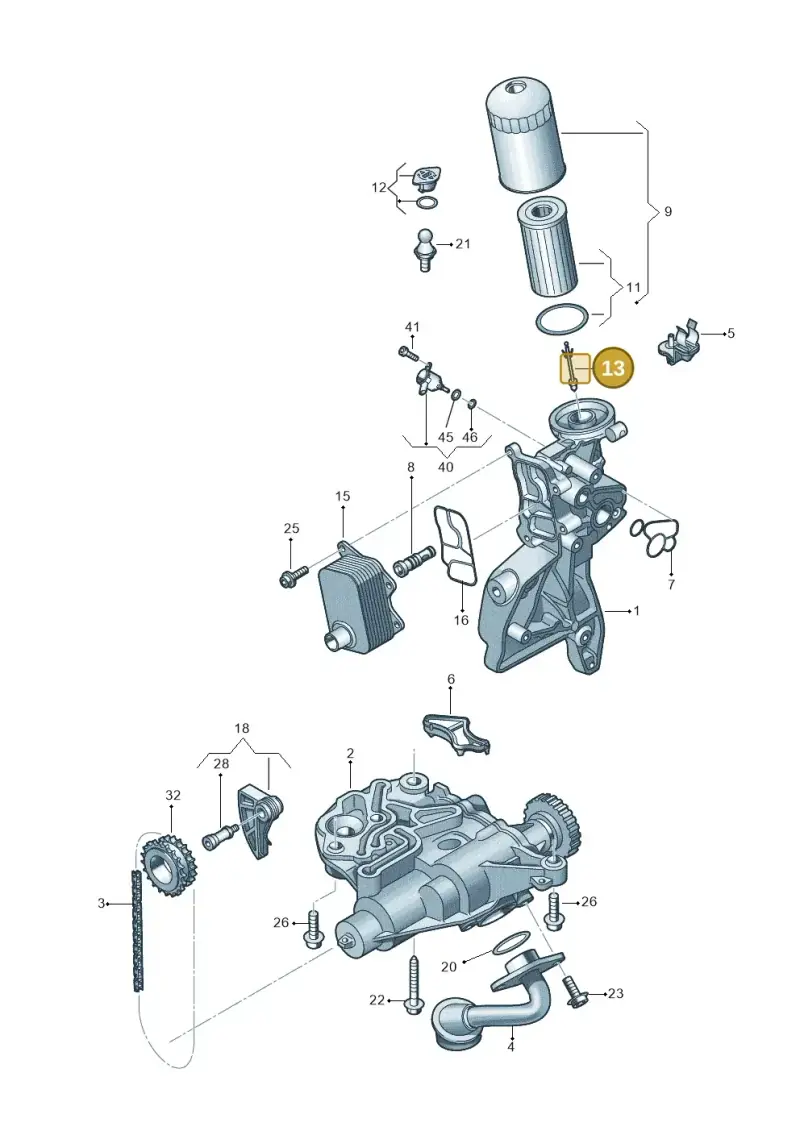 06L115678Q — Volkswagen Passat estate (2023-) diagram 827115100, position 13