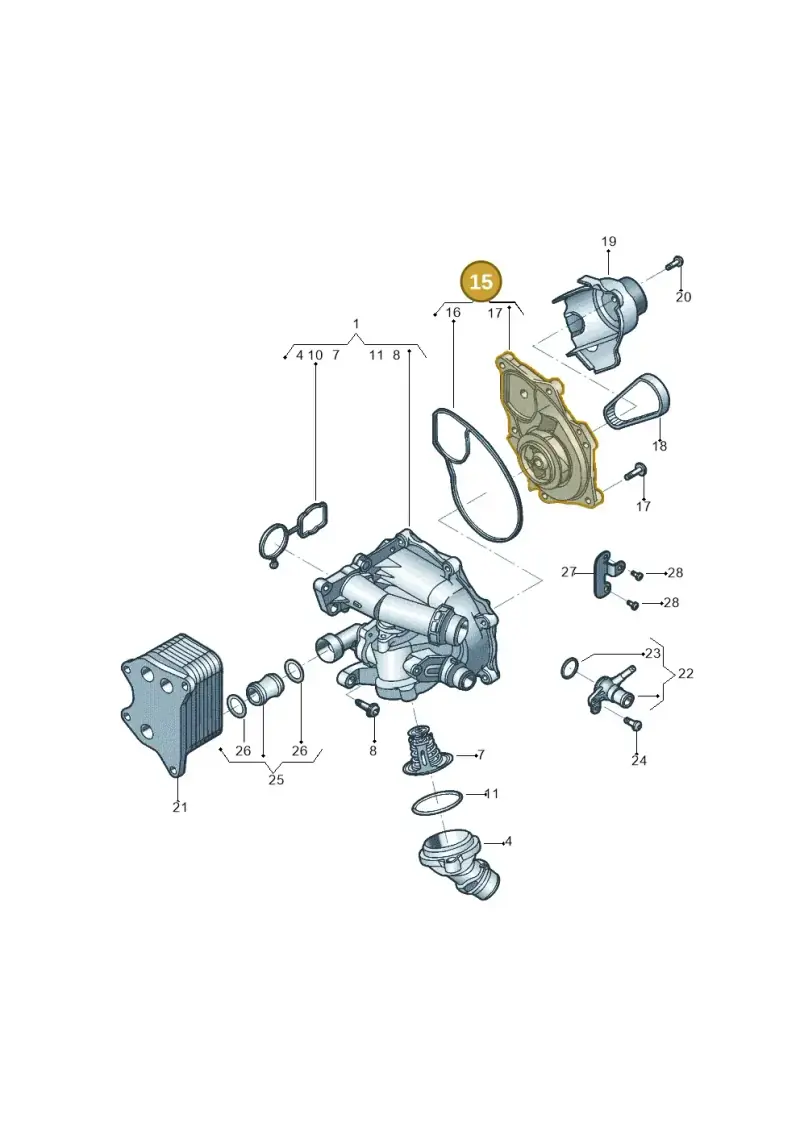06L121012M — Volkswagen Tiguan 2.0 4Motion (2017-2024) diagram 692121010, position 15