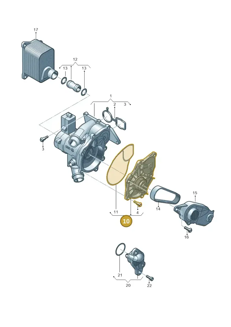 06L121012M — Volkswagen Tiguan 2.0 4Motion (2017-2024) diagram 798121050, position 10