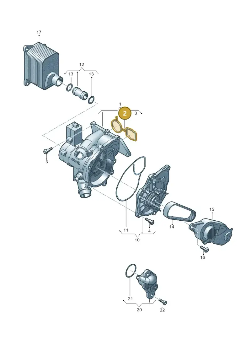 06L121139A — Volkswagen Multivan (2021-) diagram 798121050, position 2
