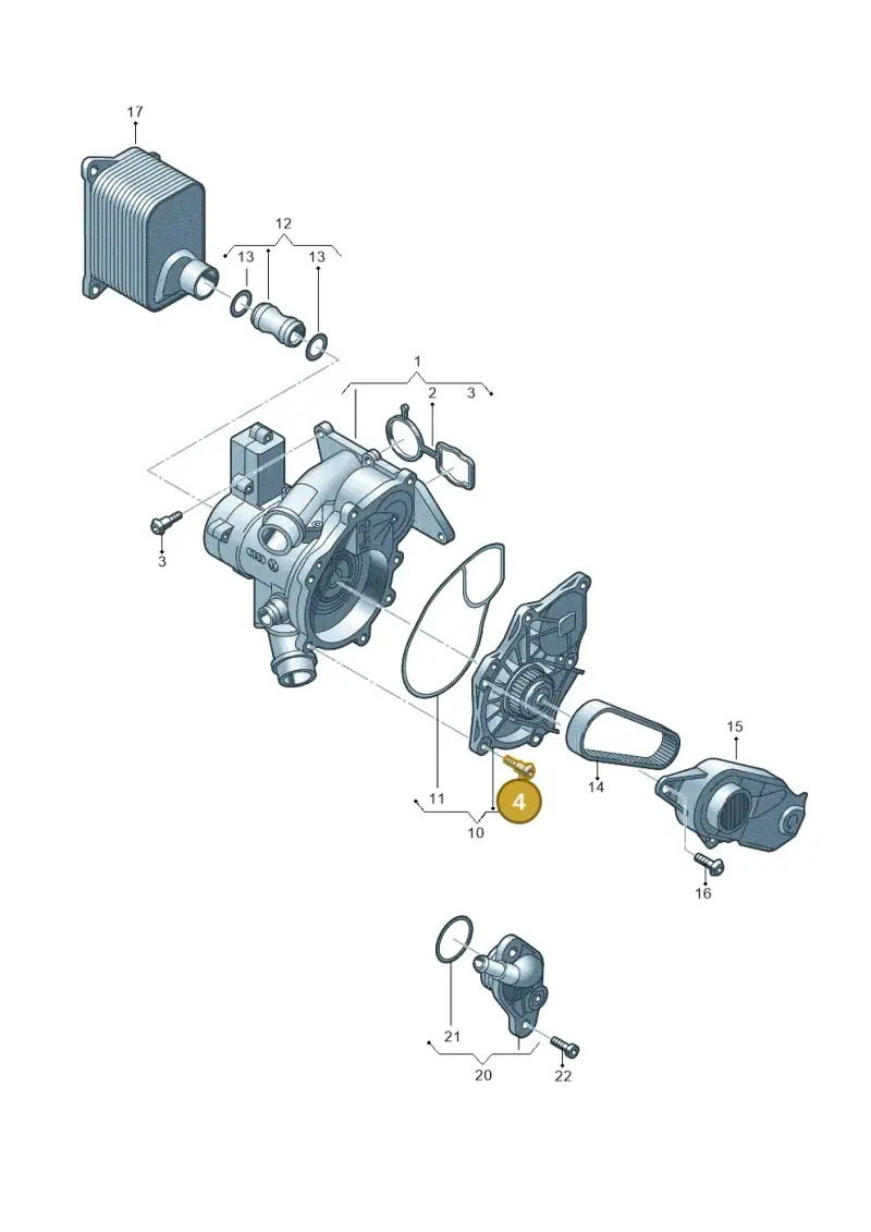 06L121441B — Volkswagen Multivan (2021-) diagram 798121050, position 4