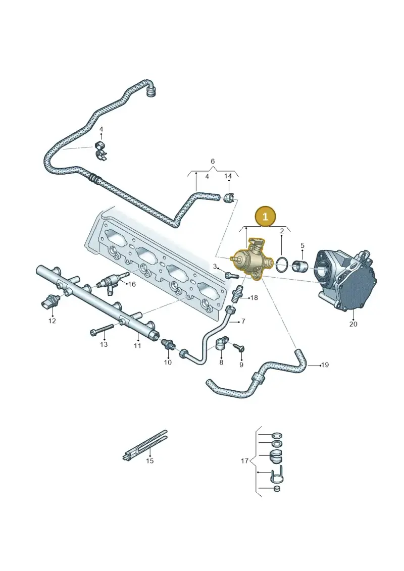 06L127027C — Volkswagen T-Roc BlueMotion (2017-2024) diagram 884133600, position 1