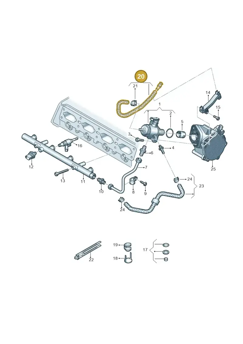 06L133986B — Volkswagen Touareg (2017-2023) diagram 439133100, position 20