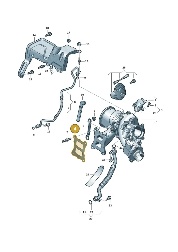 06L253039 — Volkswagen Passat estate (2023-) diagram 884145251, position 4