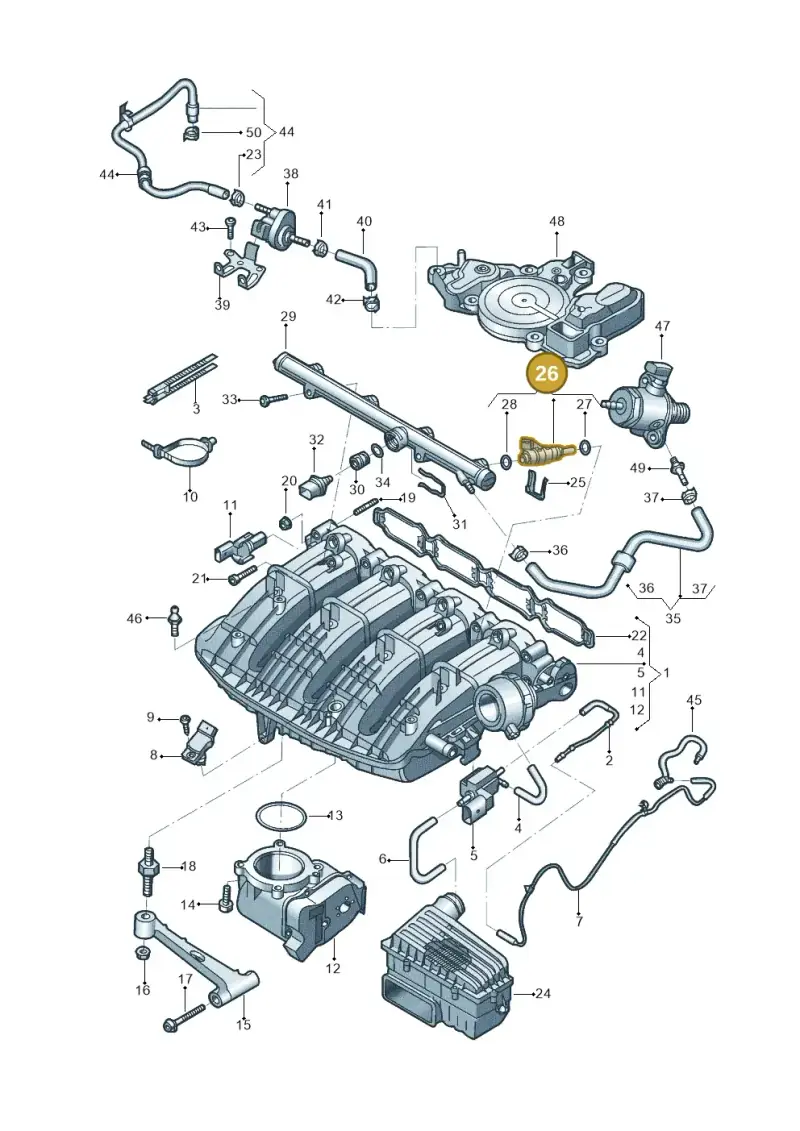 06L906031C — Volkswagen Beetle (2016-2019) diagram 802133300, position 26