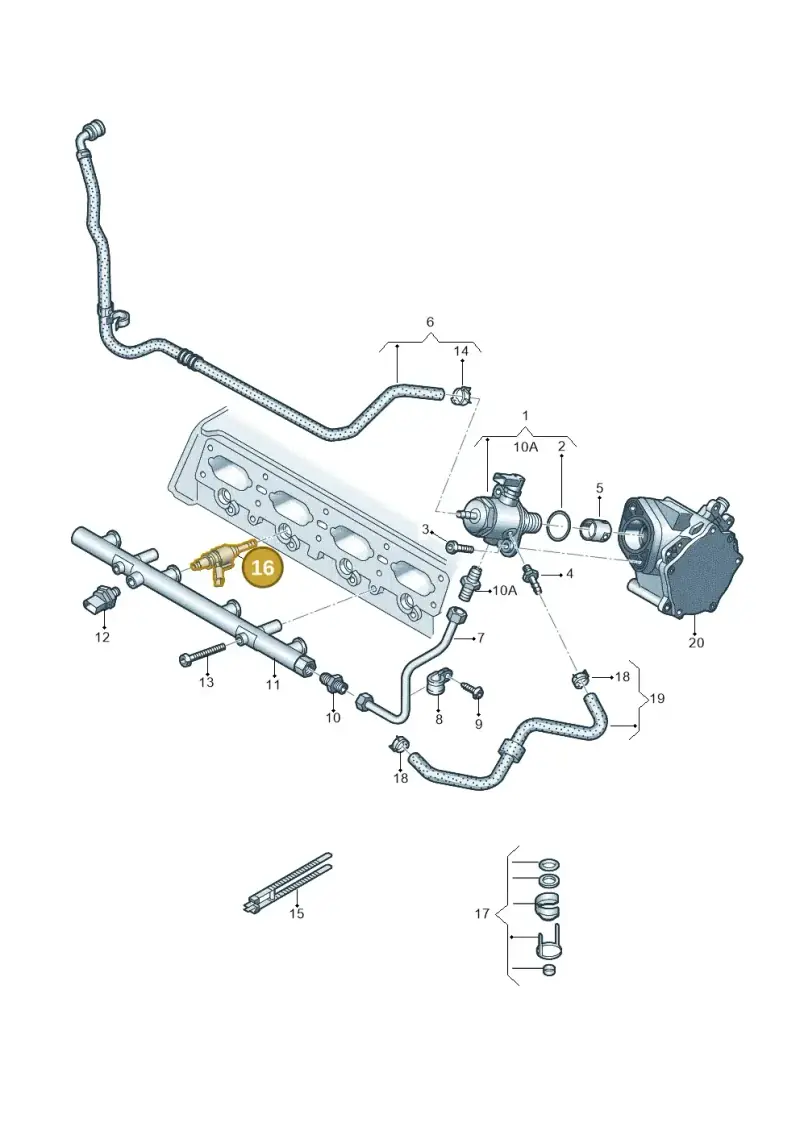 06L906036AH — Volkswagen Golf 2.0 (2016-2020) diagram 746133550, position 16