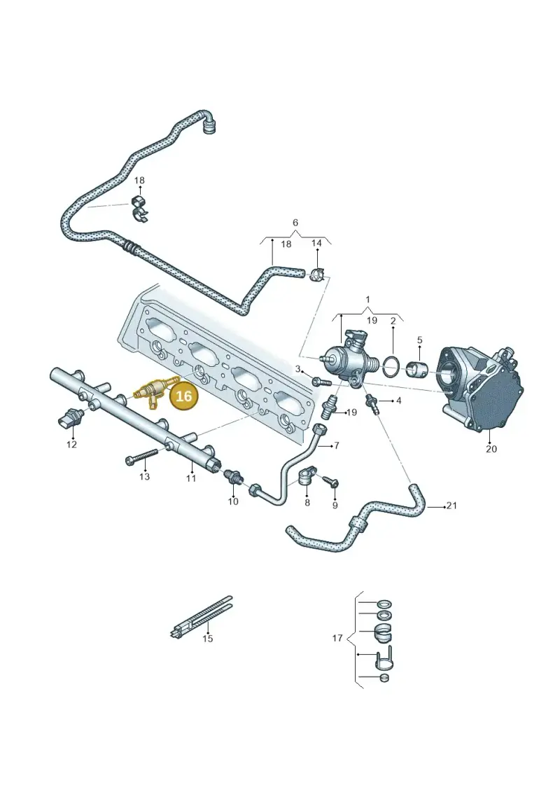 06L906036AH — Volkswagen Tiguan 2.0 4Motion (2016-2024) diagram 884133550, position 16