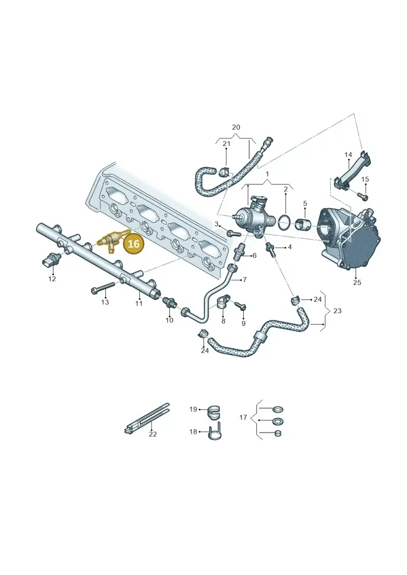 06L906036AH — Volkswagen Touareg (2017-2023) diagram 439133100, position 16